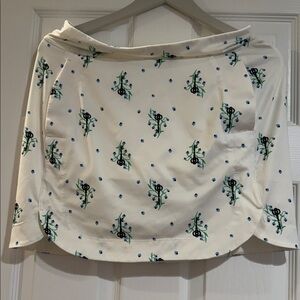 Belyn Key Cream Skort with Green and Blue Floral Design
